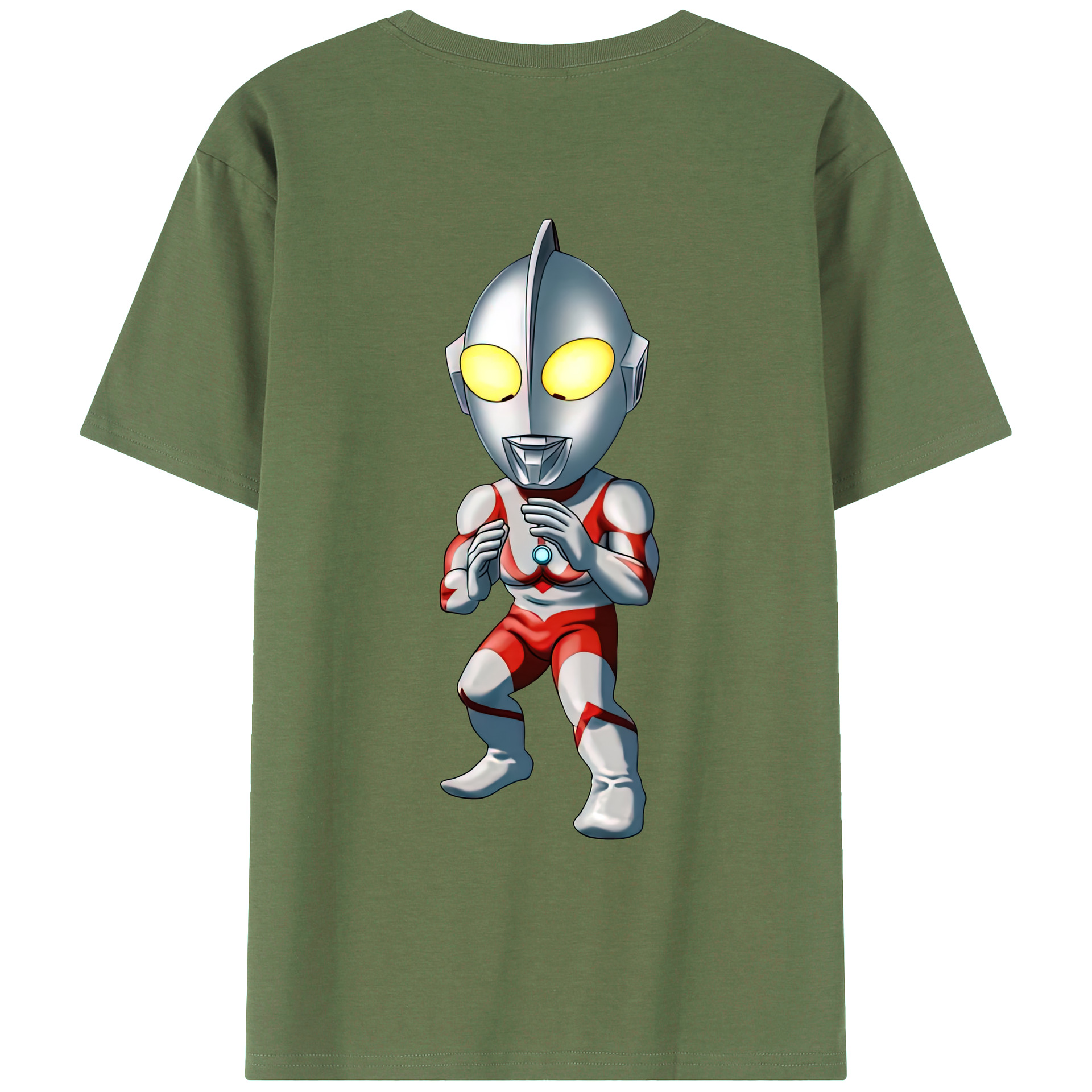 （画像用） ウルトラマン Ultraman 綿100％ メンズ半袖Tシャツ（バックプリント） 通気性